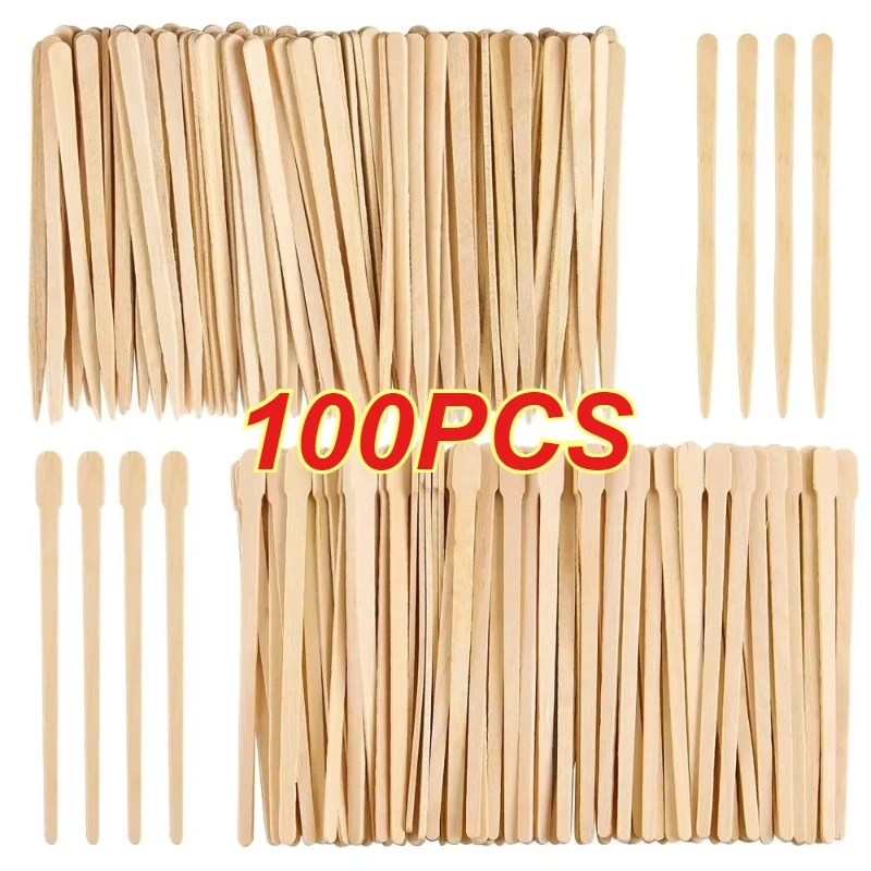 Hair Wax Stick - Wooden 100PCS Hair Removal Stick Disposable