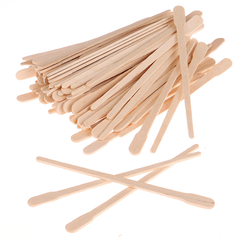 Hair Wax Stick - 100PCS Woman Wooden Body Hair Removal