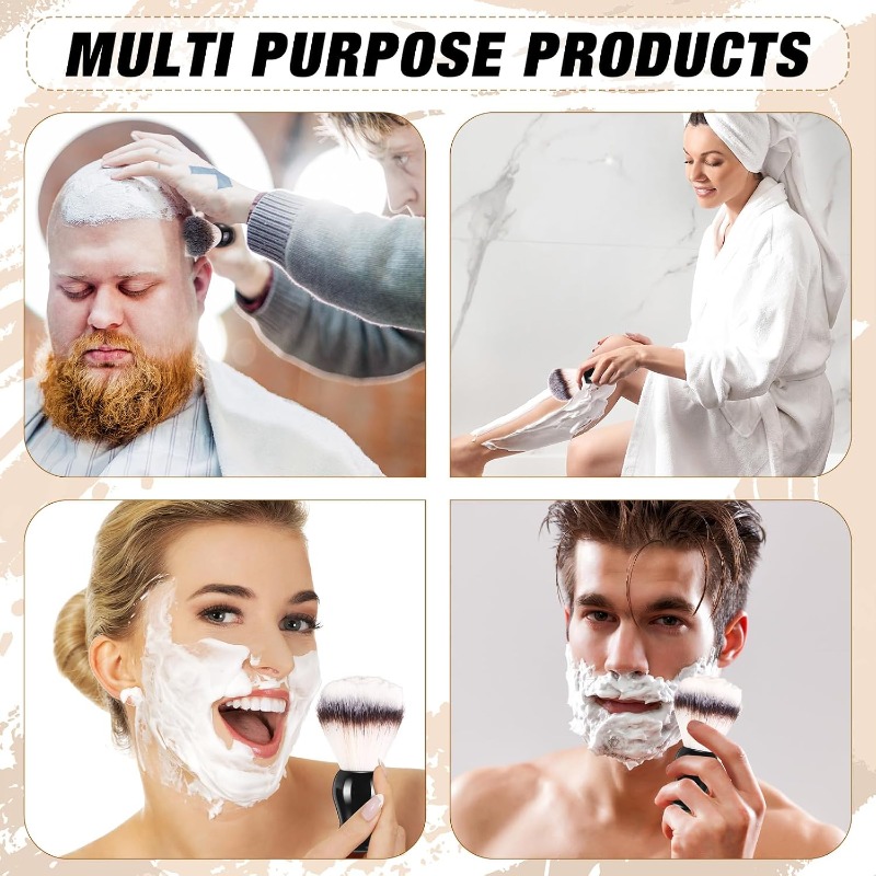 1Pcs Beard Shaving Brush, Wood - Grooming Men'S Hair ulasan dan harga