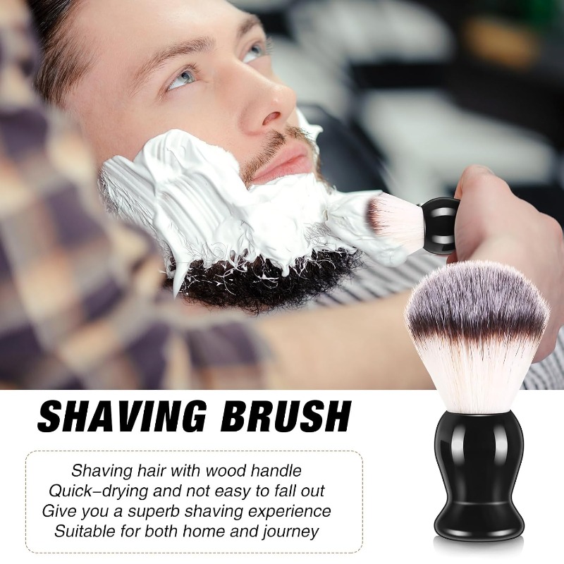 1Pcs Beard Shaving Brush, Wood - Grooming Men'S Hair ulasan dan harga