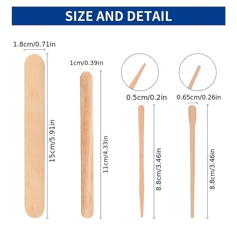 500/200/100Pcs Wooden Hair Rem - Hair Wax Stick ulasan dan harga