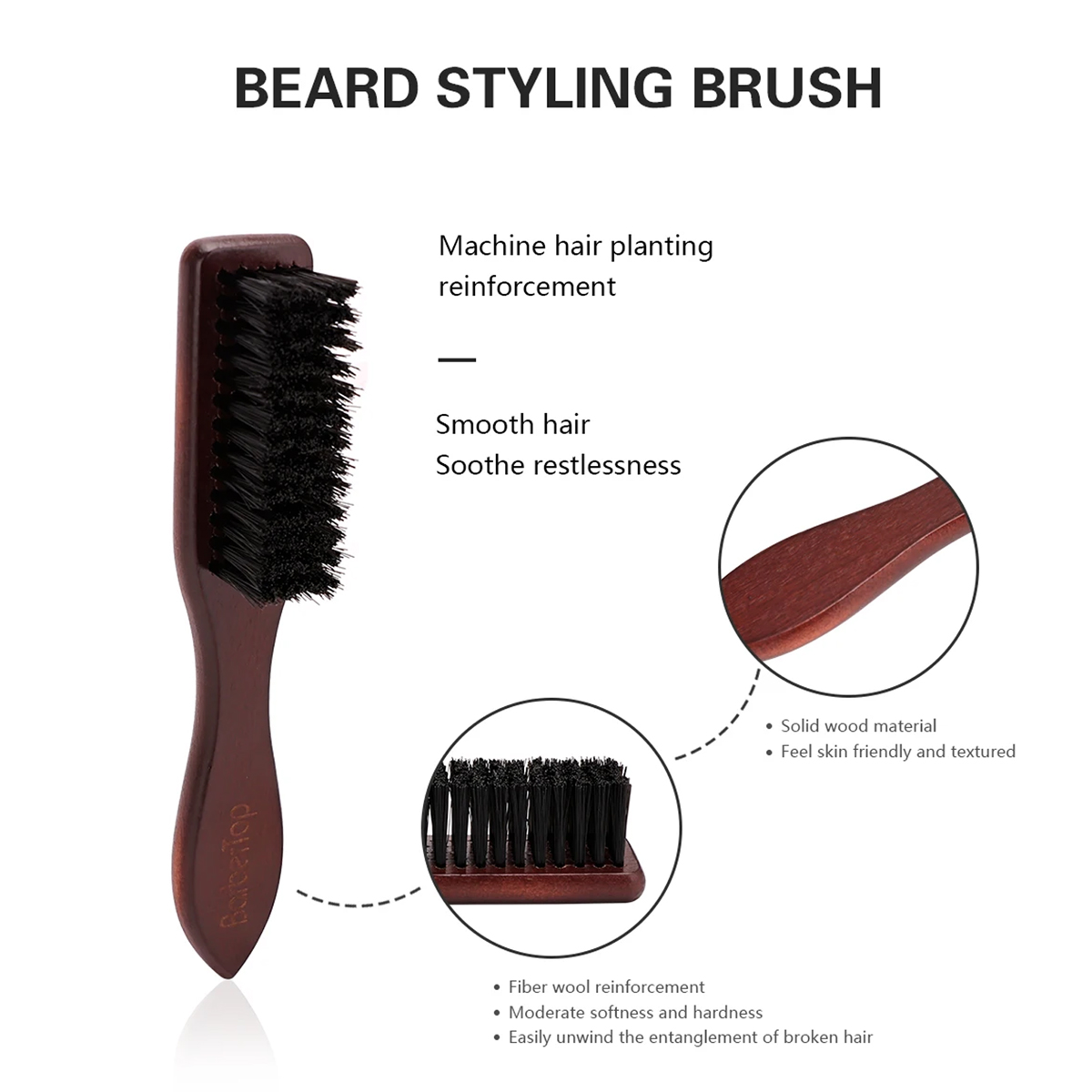 Barbershop Wooden Handle Boar  - Grooming Men'S Hair ulasan dan harga