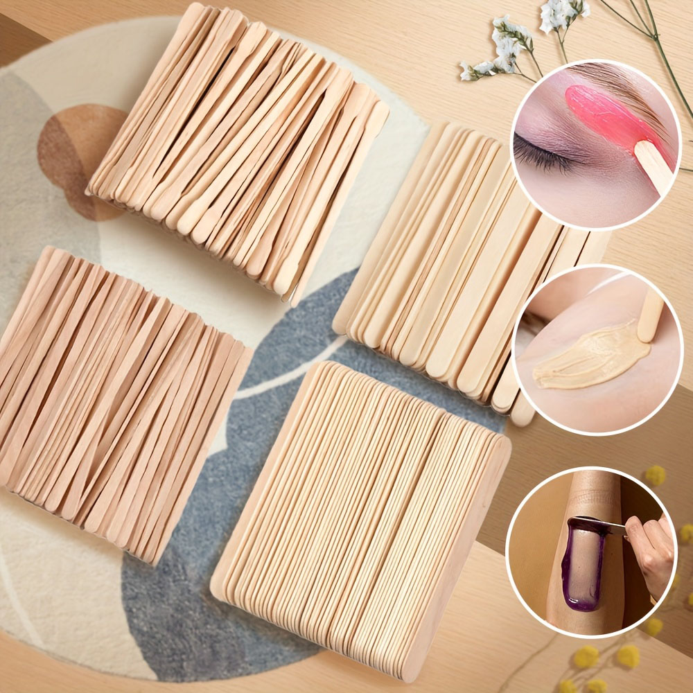 300/500pcs Wooden Wax Sticks M - Hair Wax Stick ulasan dan harga
