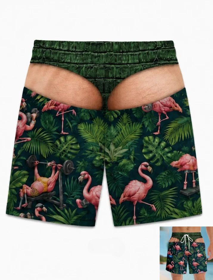 Men Fun Hip Print Swim Trunks, - Men'S Grooming Products ulasan dan harga