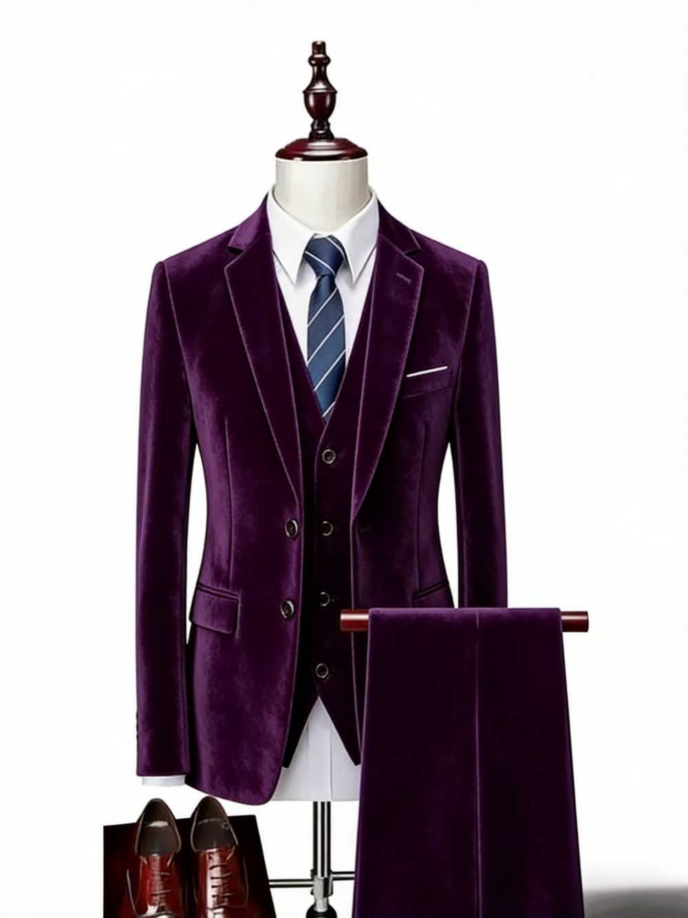 Notched lapel Men's Velvet Sui - Mens Grooming On Sale ulasan dan harga