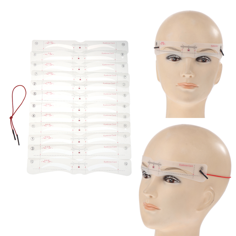 12Pcs Eyebrow Stencil Set Reus - Men'S Grooming Guide ulasan dan harga