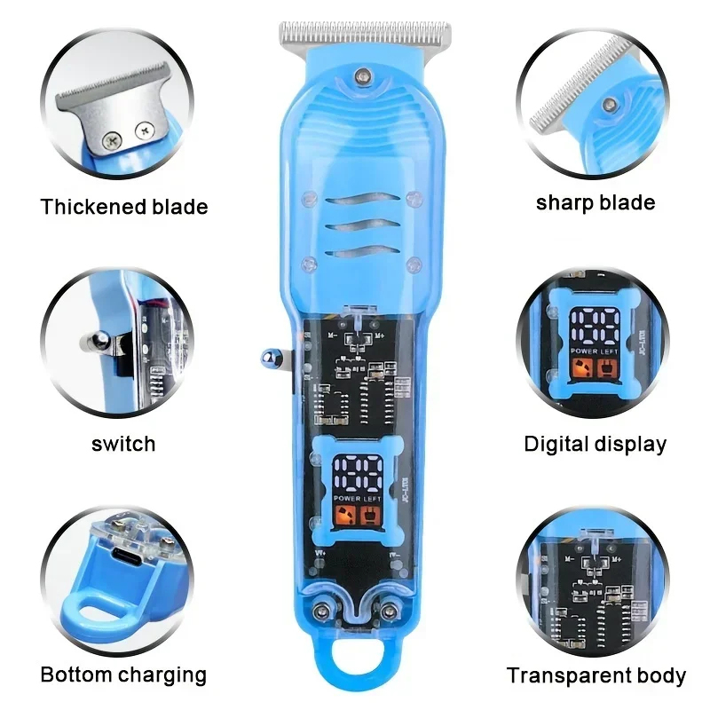 Transparent Electric Hair Clip - Men Grooming Home ulasan dan harga